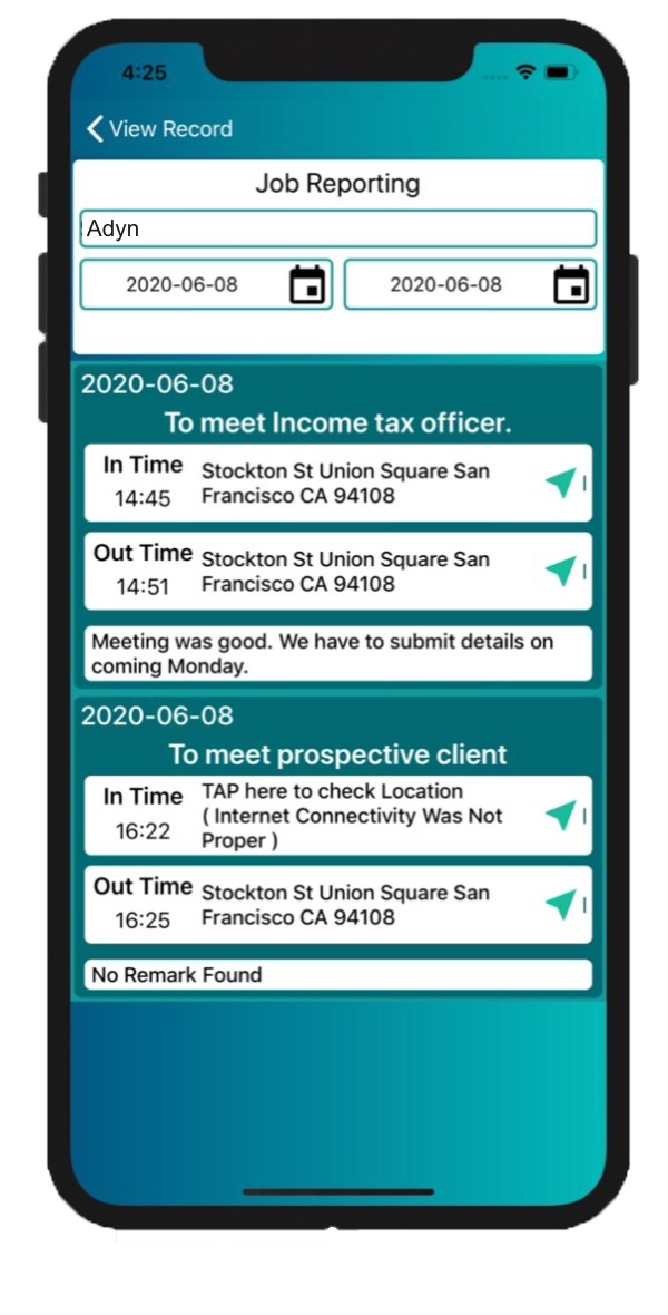 image of the iPhone app